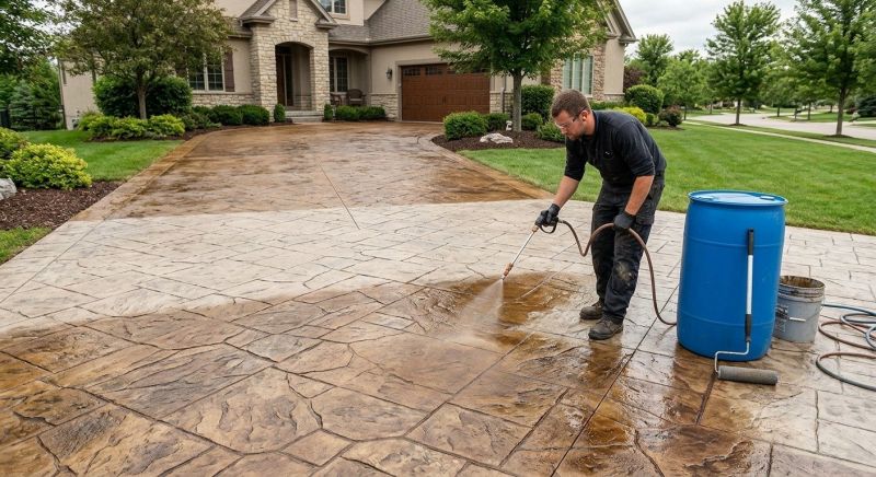 Concrete Driveway Refinishing in Fort Worth, TX