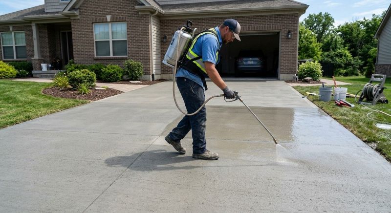 Concrete Driveway Refinishing in Dallas, TX