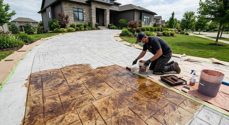 Concrete Driveway Refinishing in Dallas, TX