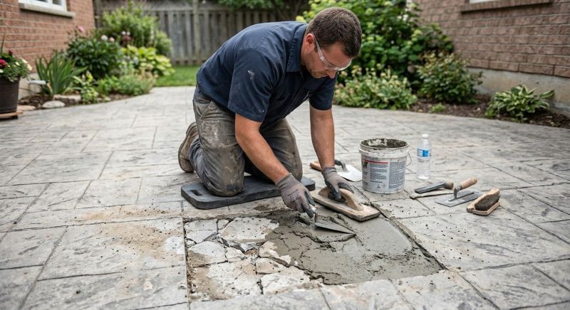 Decorative Concrete Repair in Katy, TX