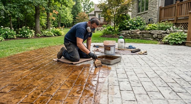 Patio Overlay Installation in Dallas, TX
