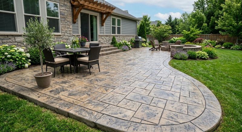 Stamped Concrete Patio Installation in Fort Worth, TX