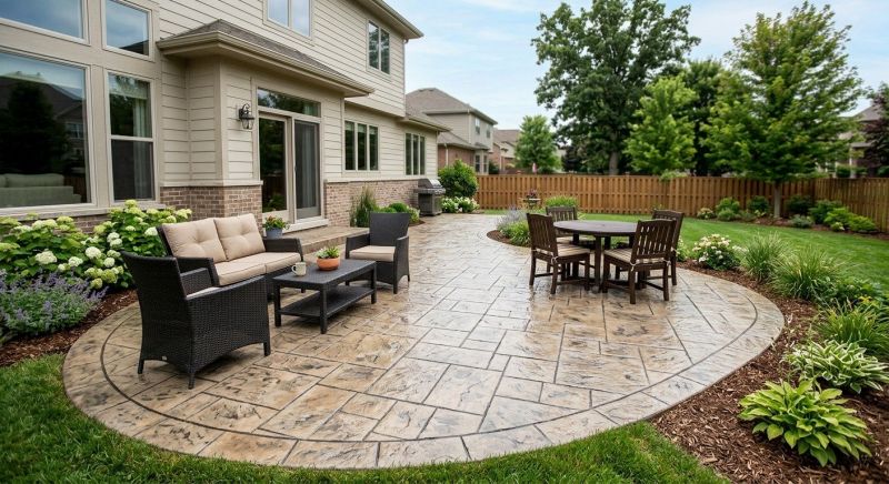 Stamped Concrete Patio Installation in Corpus Christi, TX