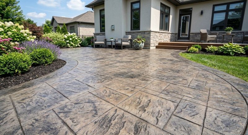 Stamped Concrete Patio Installation in Corpus Christi, TX