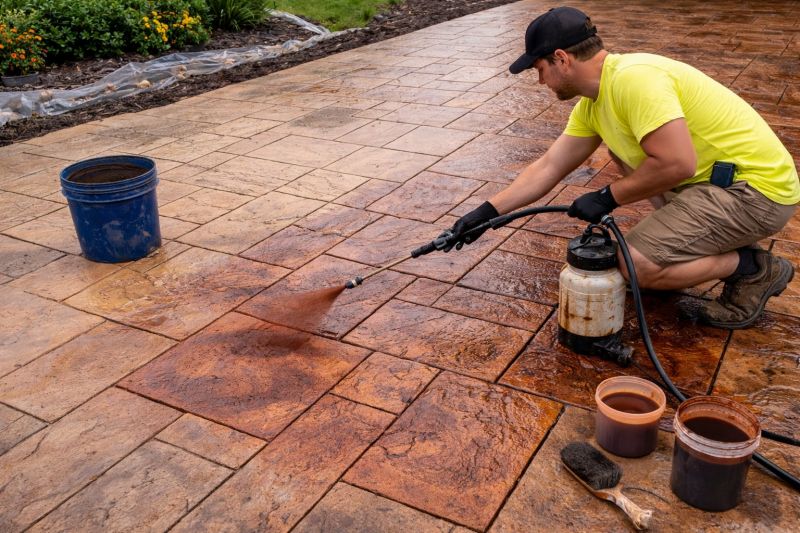 Stamped Concrete Staining in Corpus Christi, TX