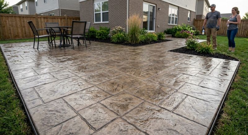Stamped Overlay Installation in Dallas, TX